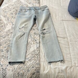 Levi's 501 Light Blue Straight Leg Jeans